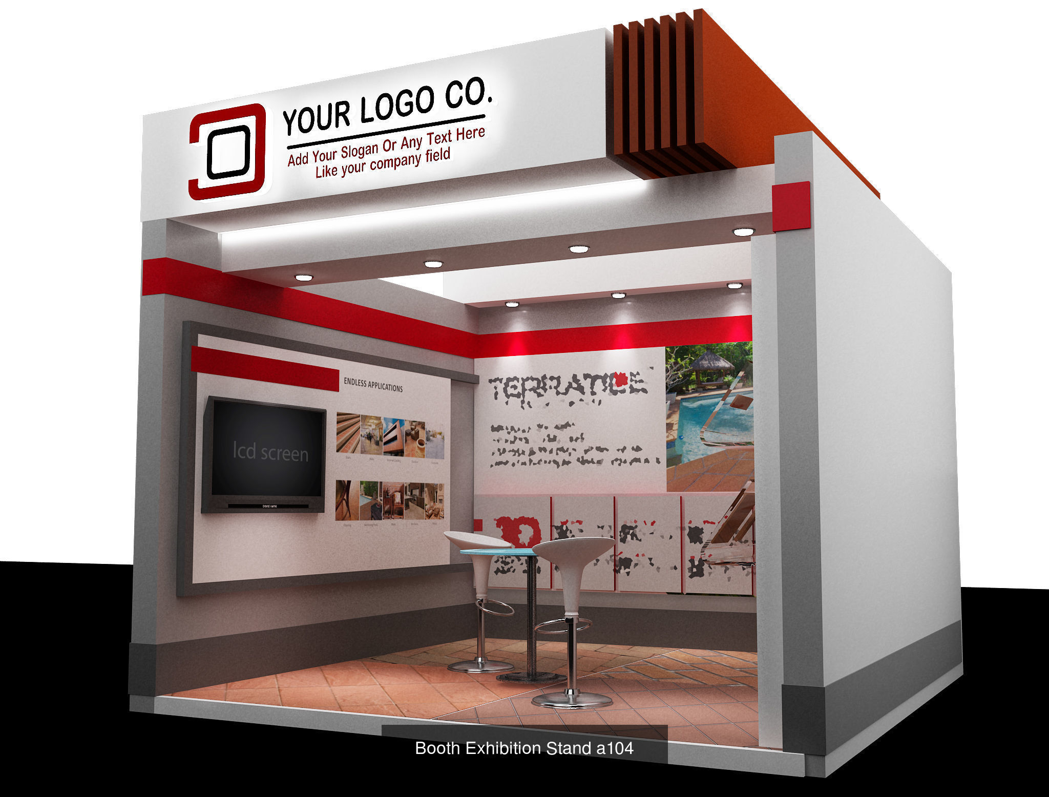  Booth Exhibition Stand G6 3D Model Collection_6