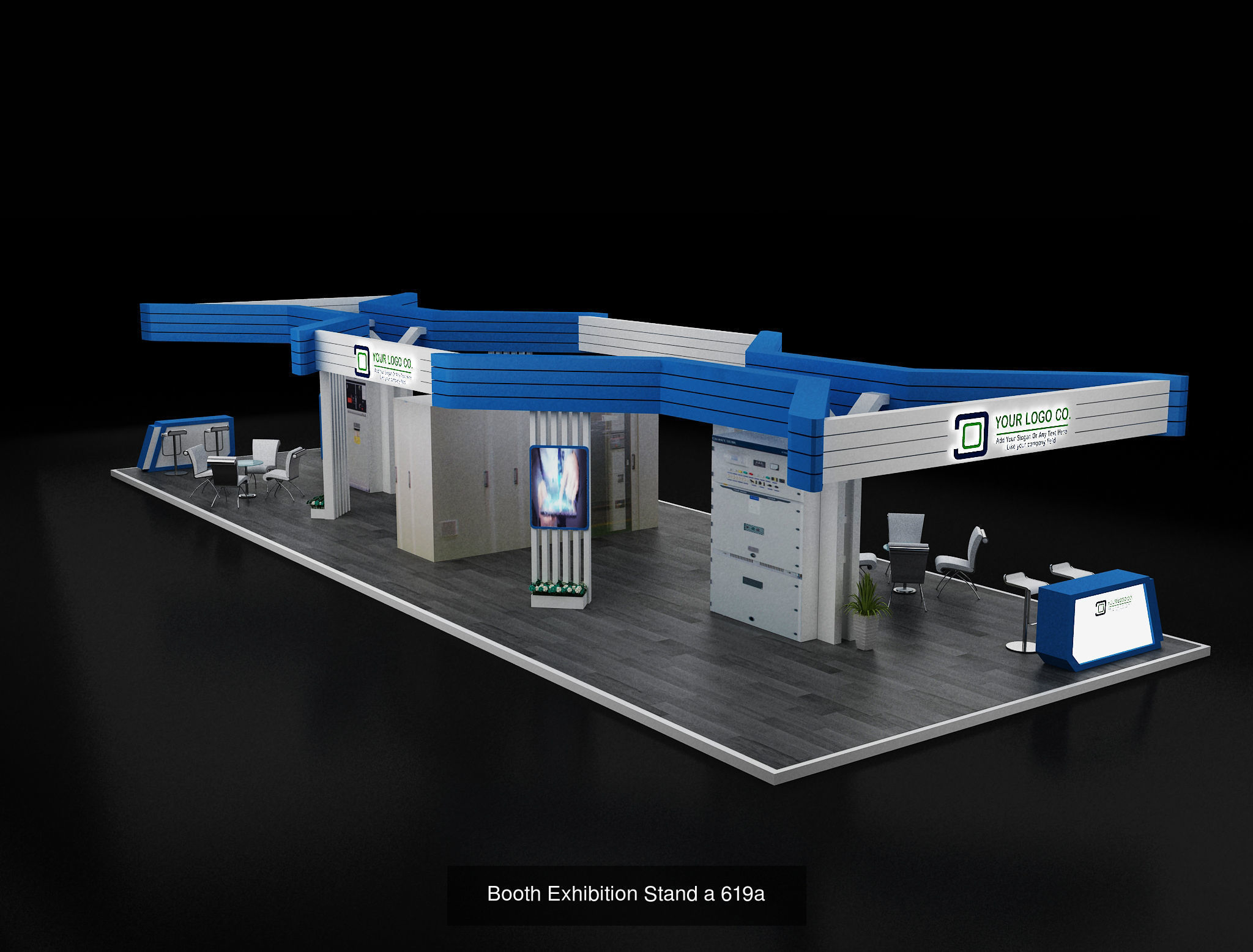  Booth Exhibition Stand G6 3D Model Collection_1