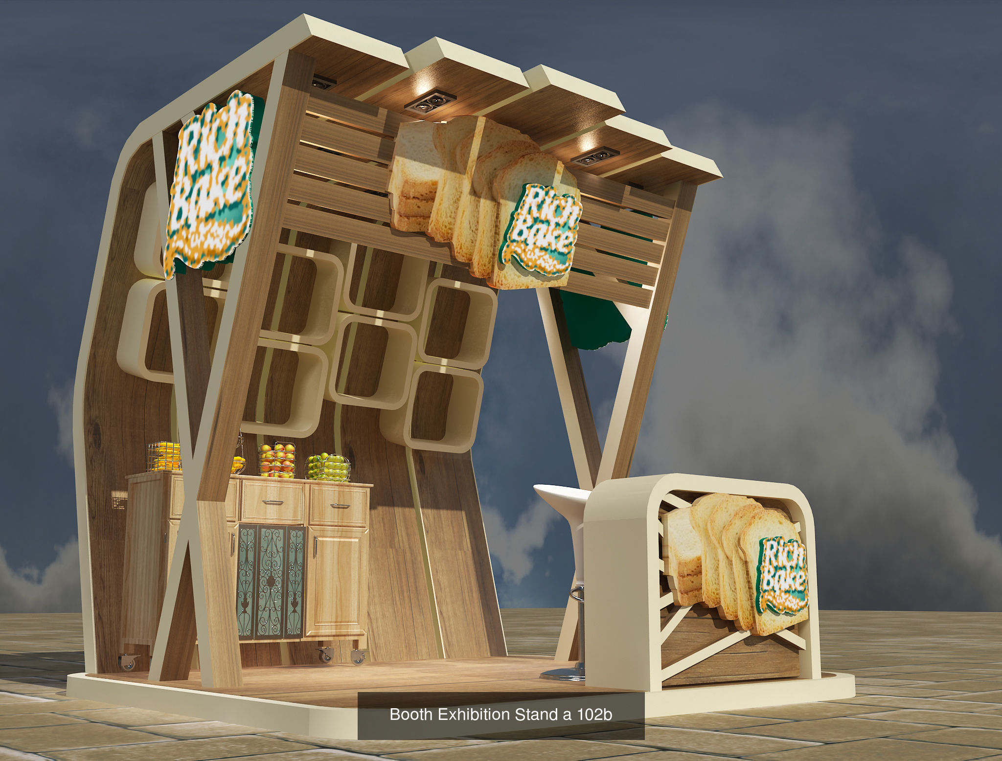  Booth Exhibition Stand G6 3D Model Collection_4