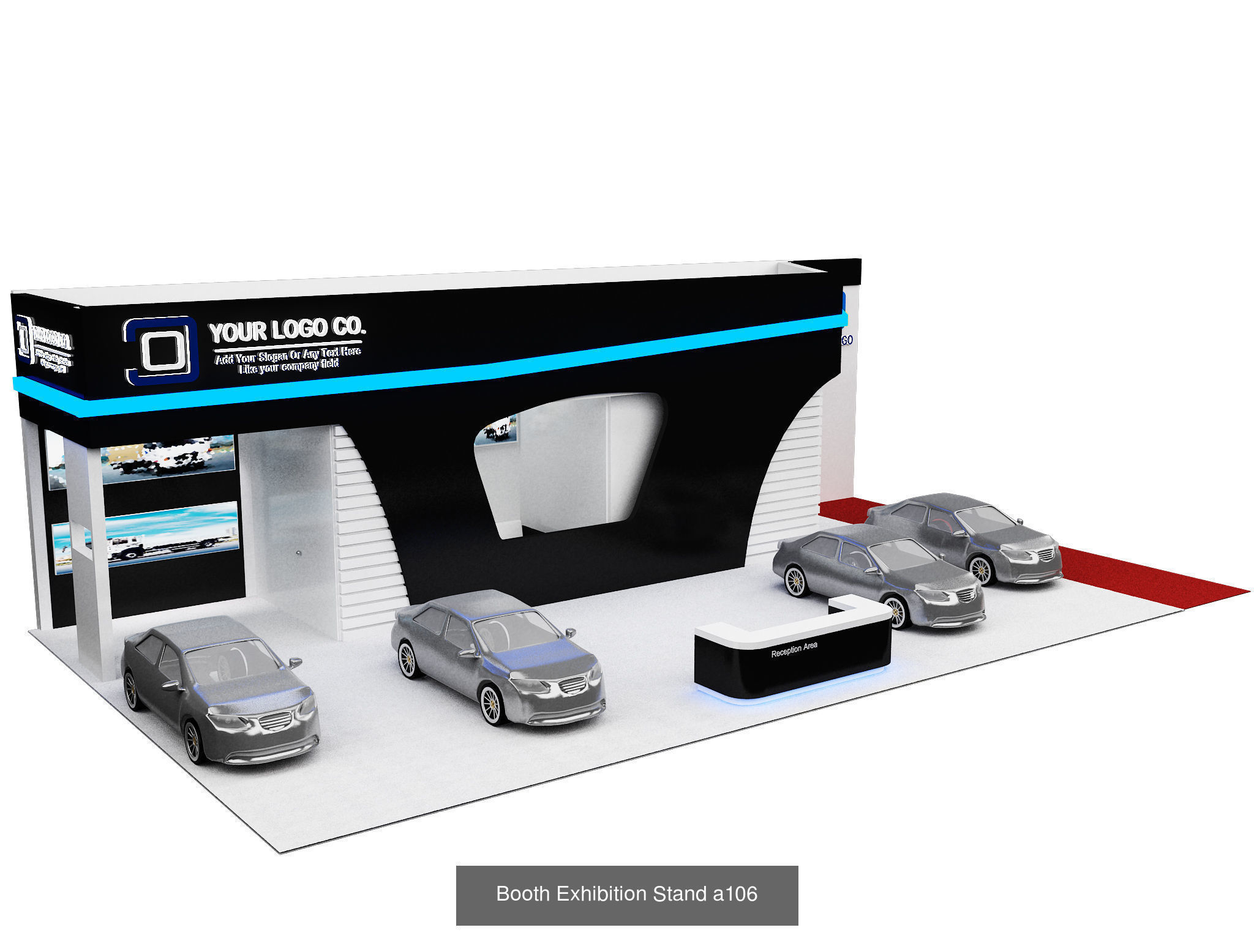  Booth Exhibition Stand G6 3D Model Collection_8