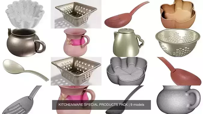 KITCHENWARE SPECIAL PRODUCTS PACK 3D Model Collection