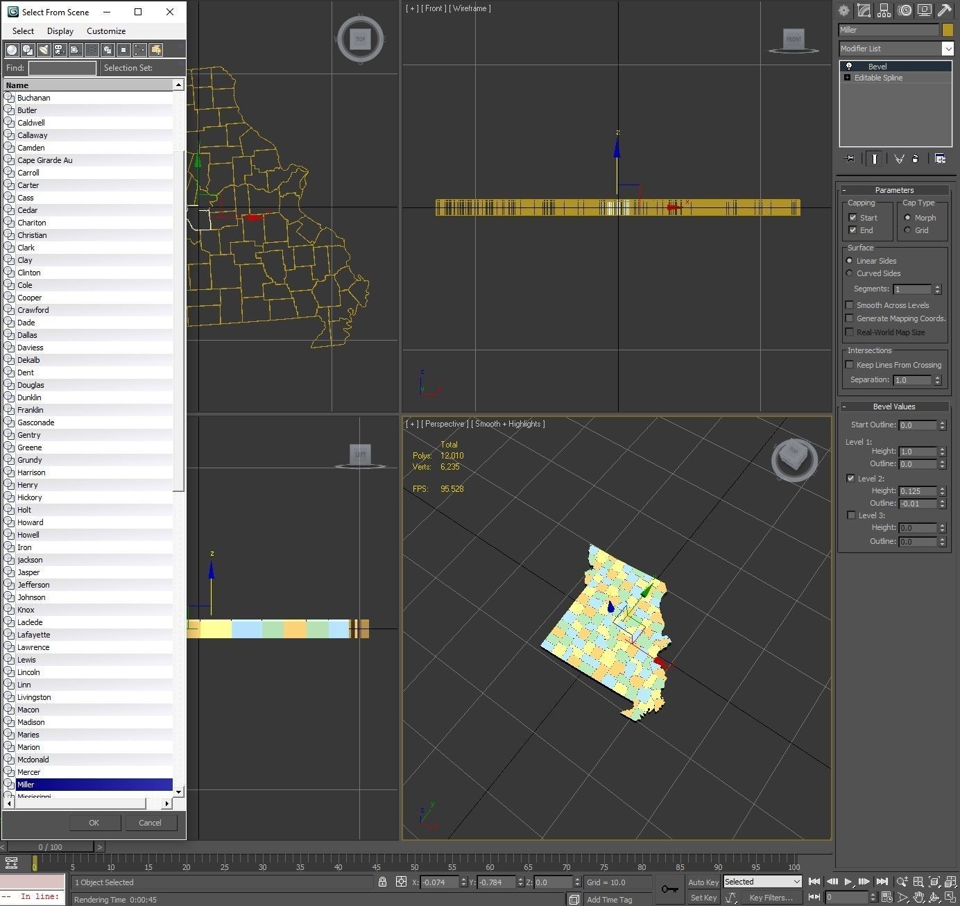 Missouri Political Map 3D model_8
