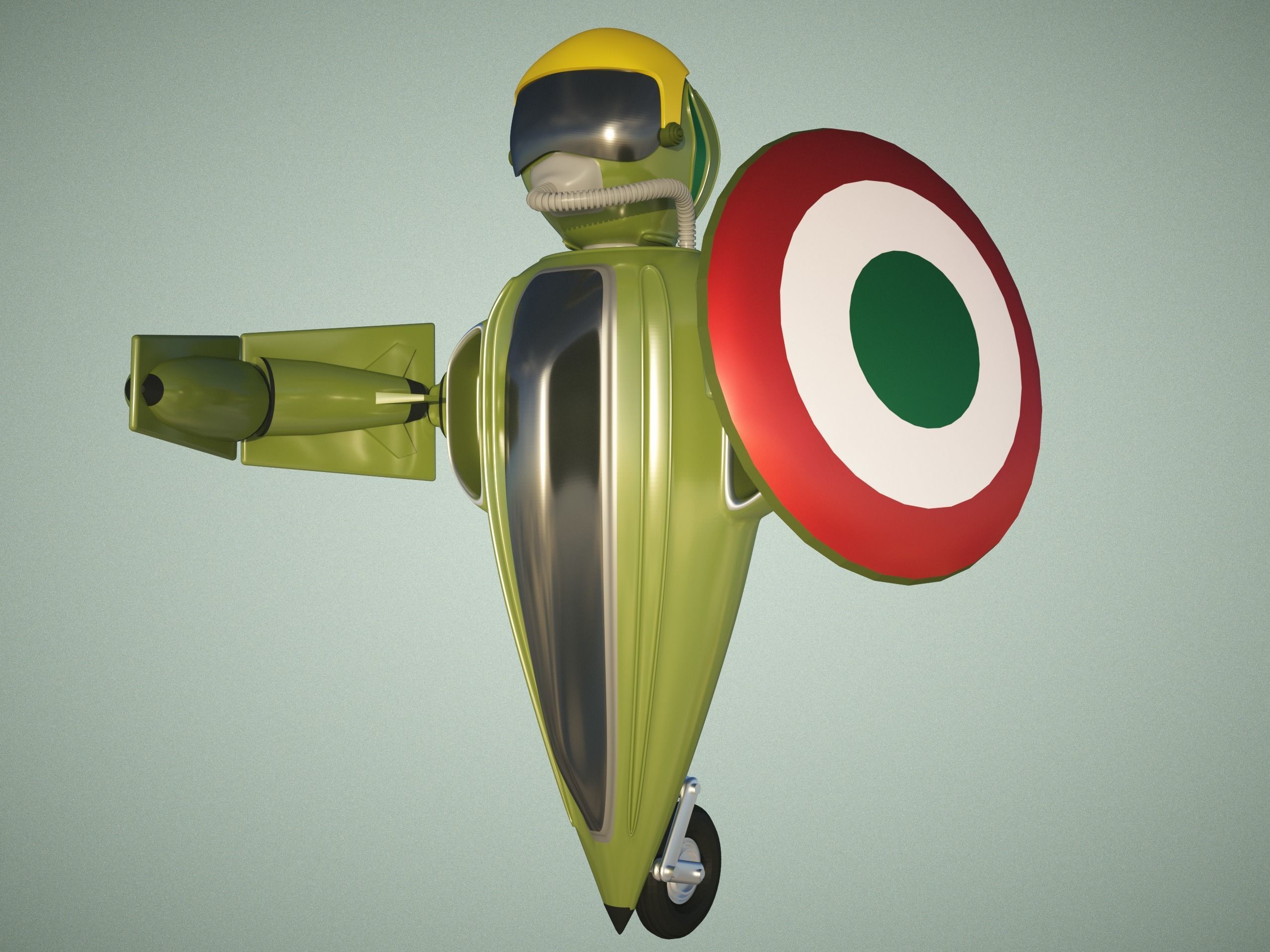 GHIBLI - Mascotte for Italian AM 3D model_2