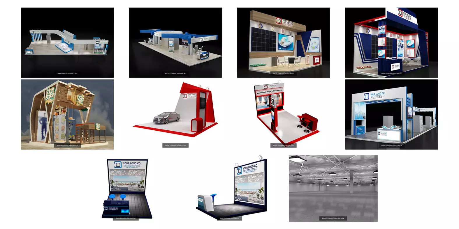 Booth Exhibition Stand  G7 3D Model Collection_0