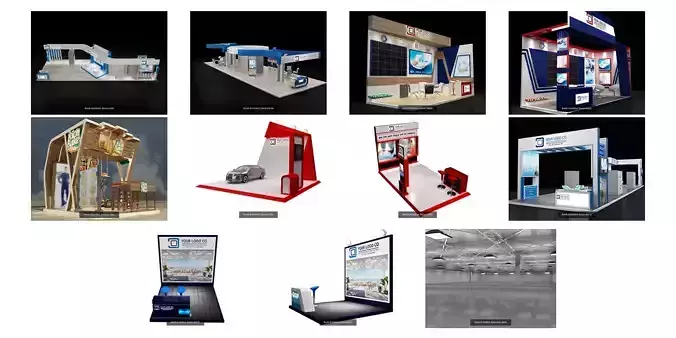 Booth Exhibition Stand  G7 3D Model Collection