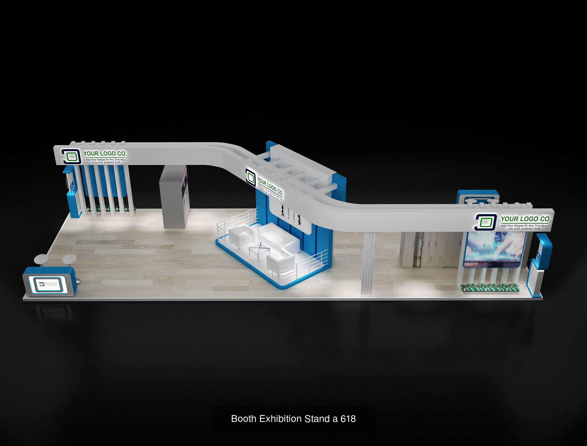 Booth Exhibition Stand  G7 3D Model Collection_1