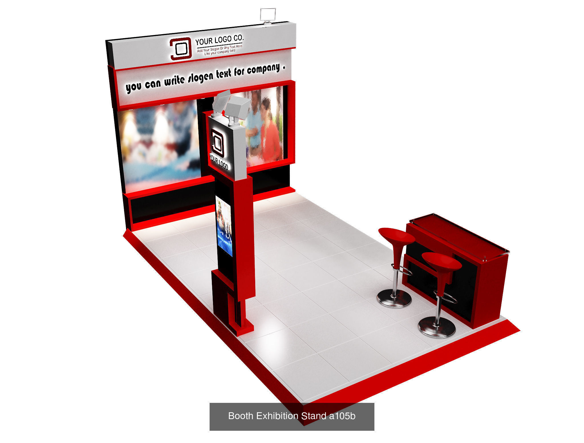 Booth Exhibition Stand  G7 3D Model Collection_7