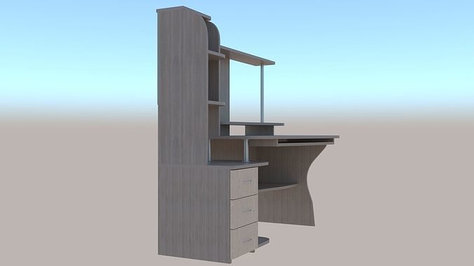 Computer Table 3D model 4