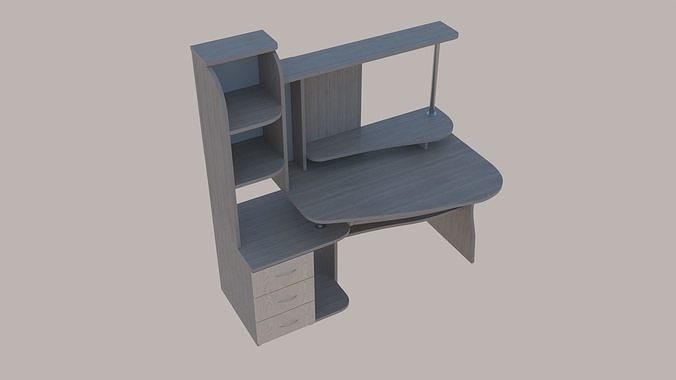 Computer Table 3D model 5