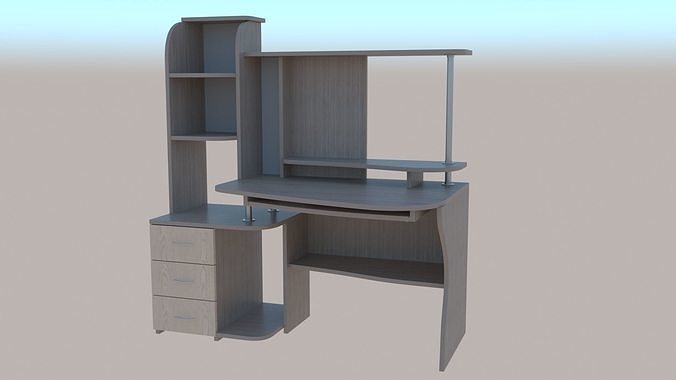 Computer Table 3D model 2