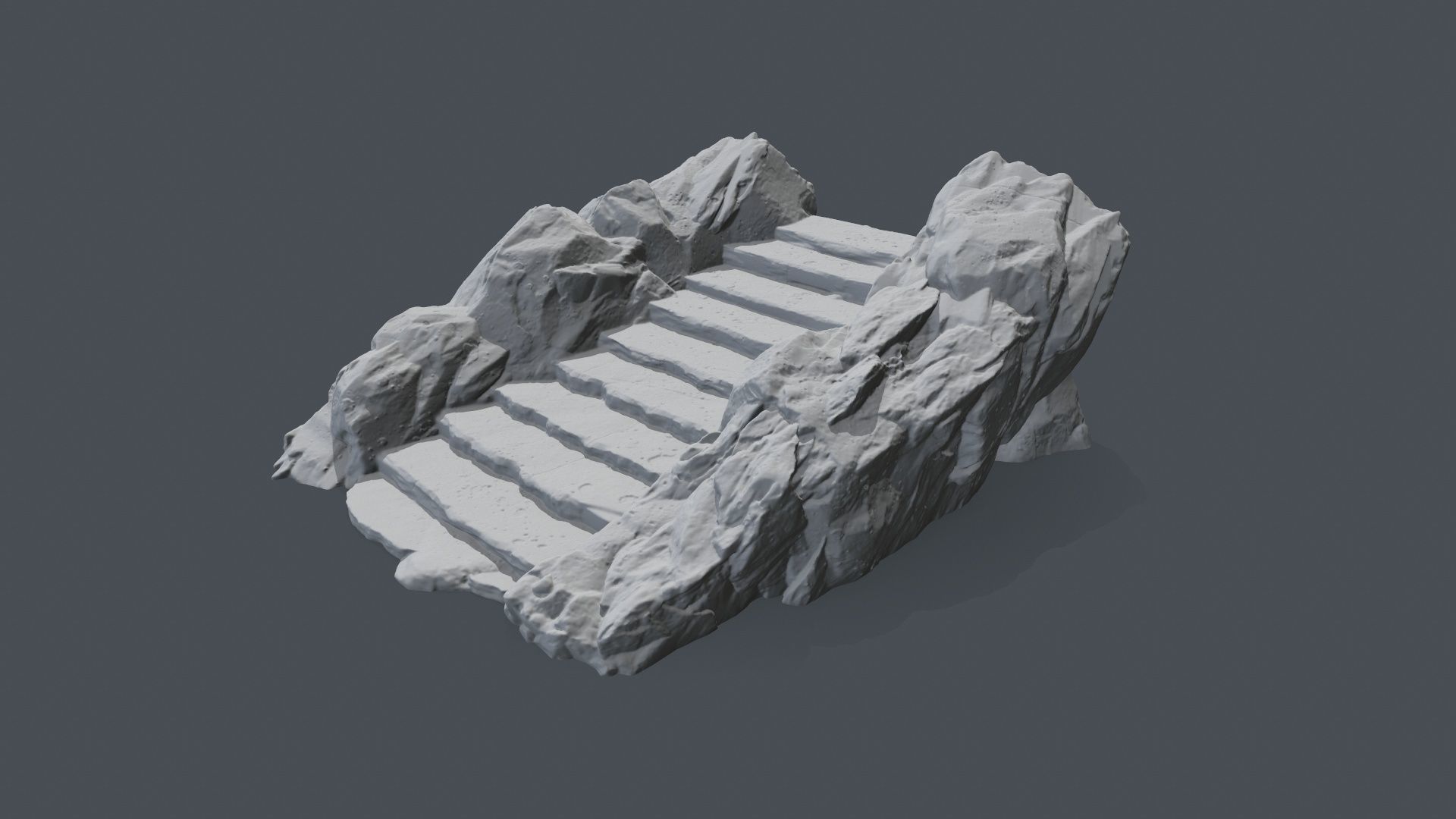 Stair rock 3D print model_1
