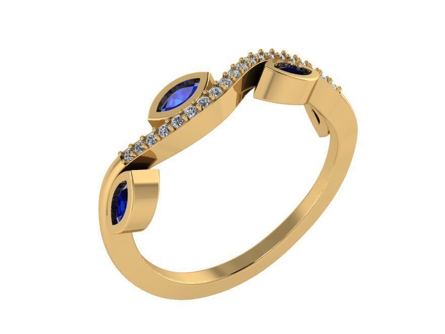 Diamond solitaire ring 2394 3D print model 3D print model_1