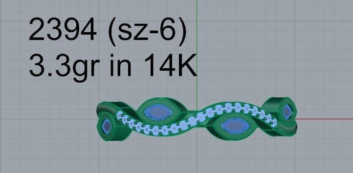 Diamond solitaire ring 2394 3D print model 3D print model_4