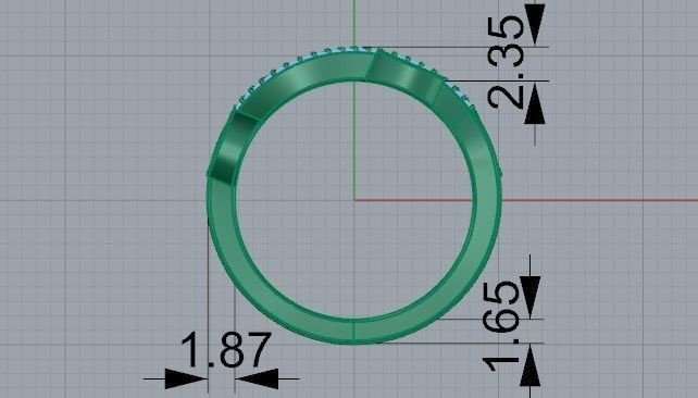 Diamond solitaire ring 2394 3D print model 3D print model_6