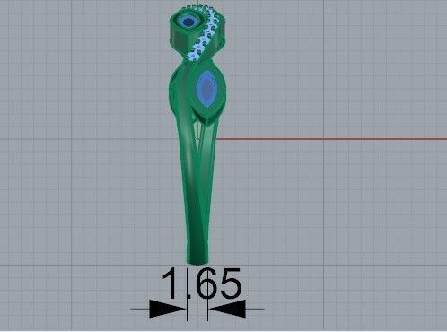 Diamond solitaire ring 2394 3D print model 3D print model_7