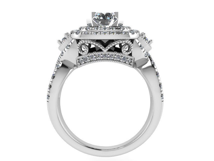 Queen Diamond ring 2395 3D print model 3D print model_2