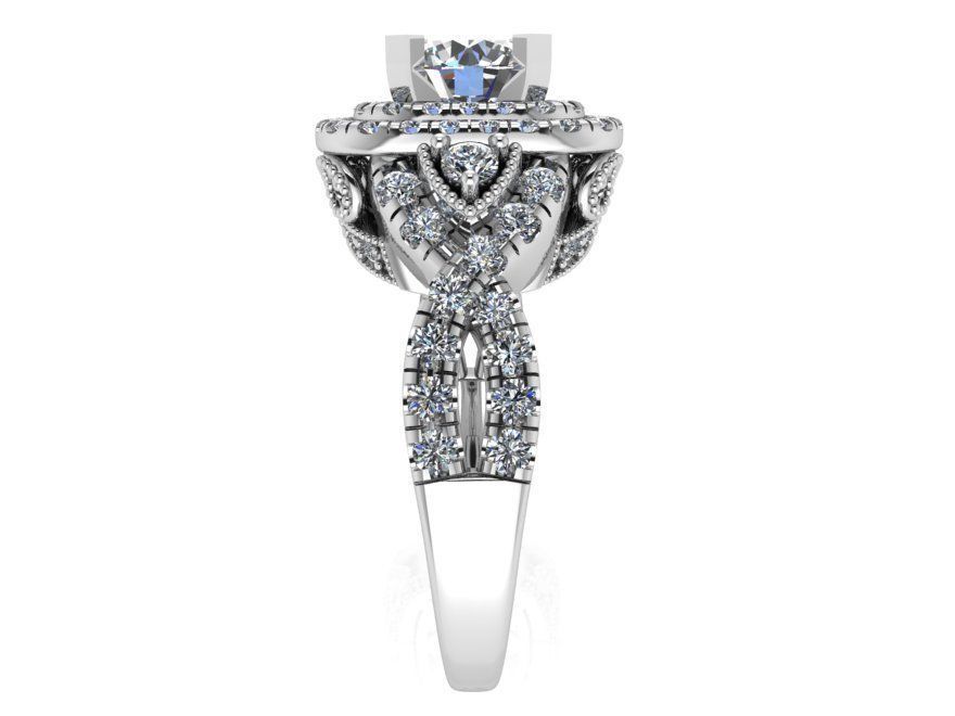 Queen Diamond ring 2395 3D print model 3D print model_3