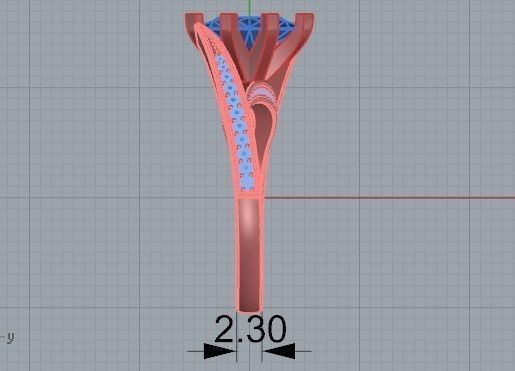 Oval eagle blue stone ring 2397 3D print model 3D print model_7