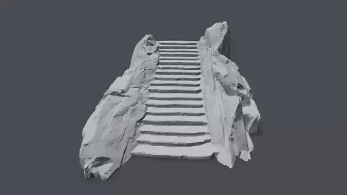 Stair piece of rock 3D print model
