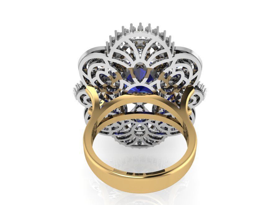 Luxurious Blue Diamond set 2398 3D print model 3D print model_6