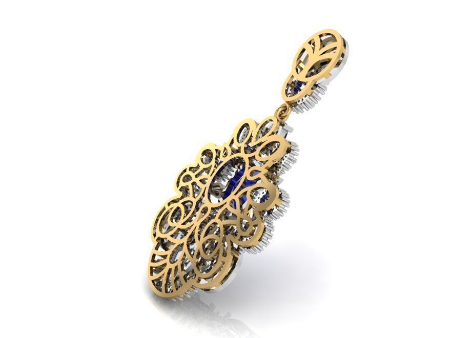 Luxurious Blue Diamond set 2398 3D print model 3D print model_8