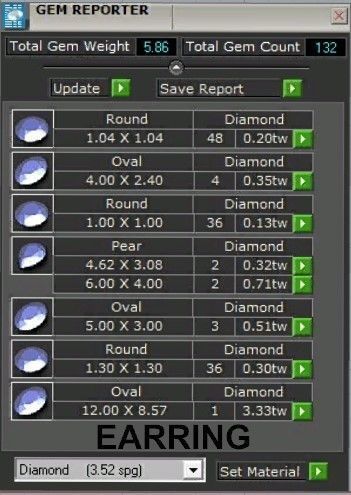 Luxurious Blue Diamond set 2398 3D print model 3D print model_2