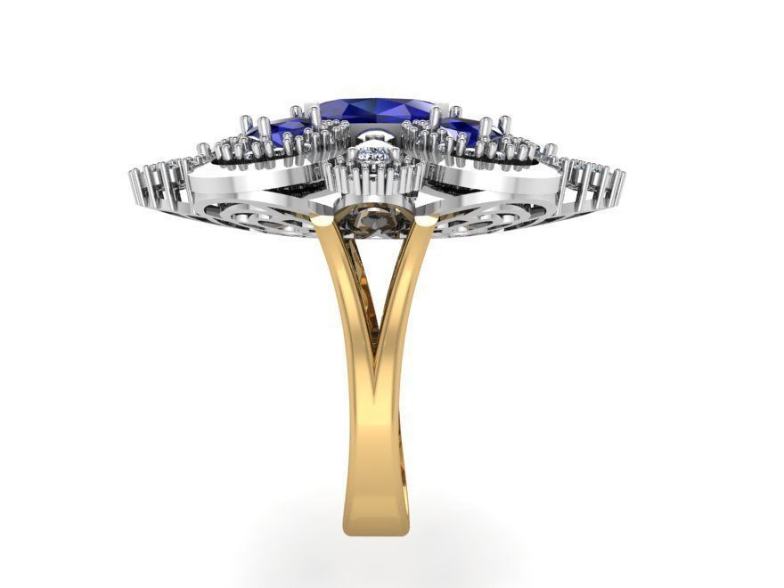 Luxurious Blue Diamond set 2398 3D print model 3D print model_5