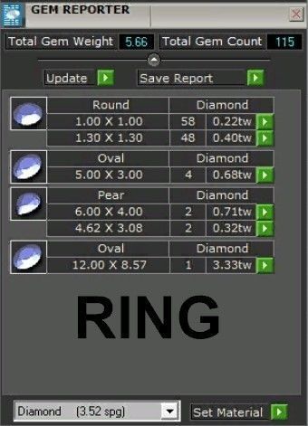 Luxurious Blue Diamond set 2398 3D print model 3D print model_3