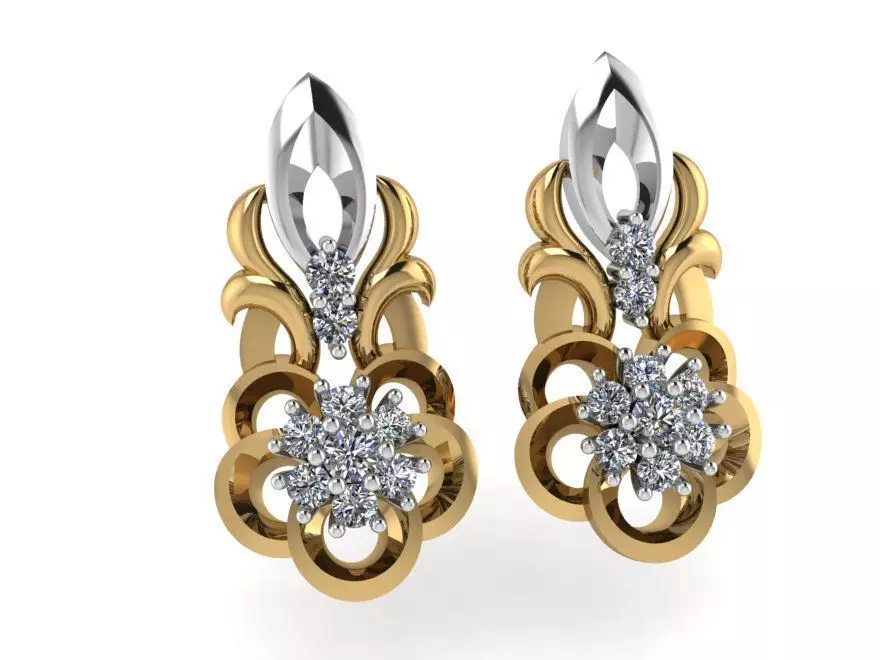 Nice earrings 2399 3D print model 3D print model_0