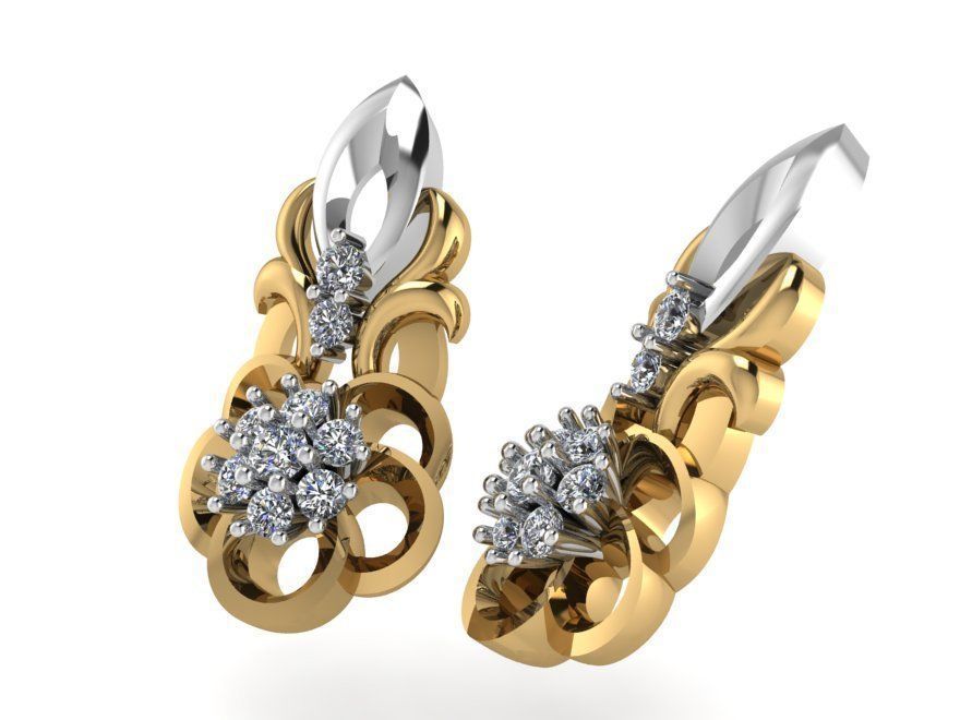 Nice earrings 2399 3D print model 3D print model_3