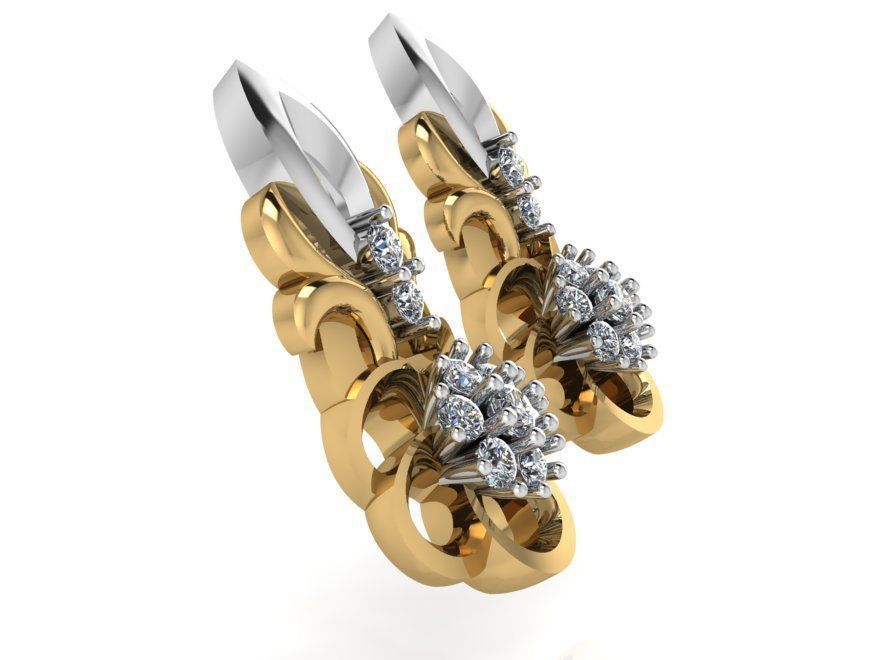 Nice earrings 2399 3D print model 3D print model_1