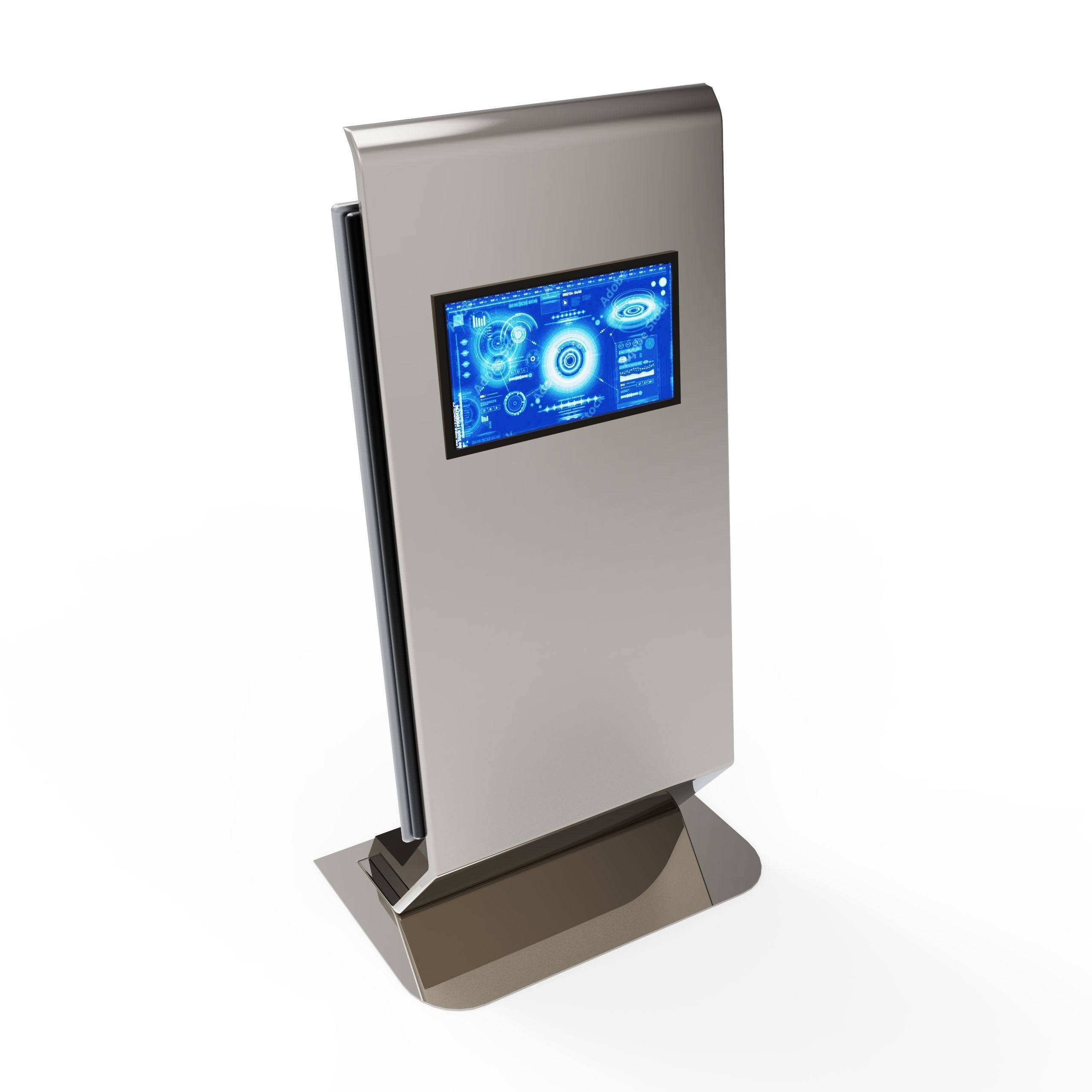 Display Kiosk Low-poly 3D model_2