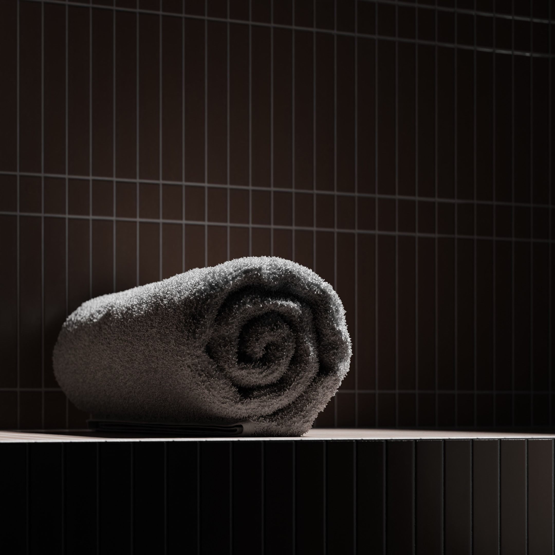 Rolled towel - photorealistic for archviz 3D model_4