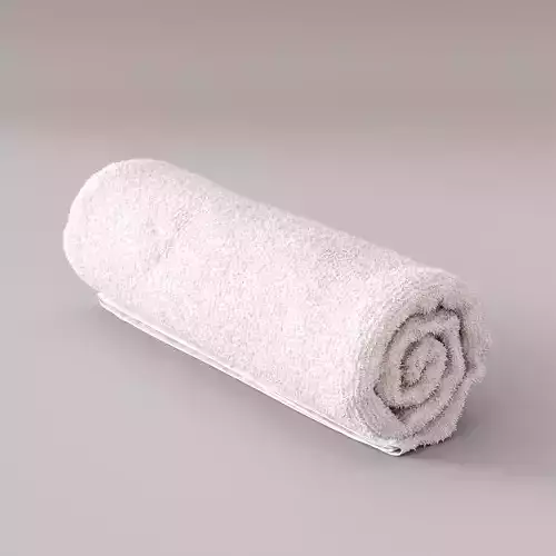 Rolled towel - photorealistic for archviz
