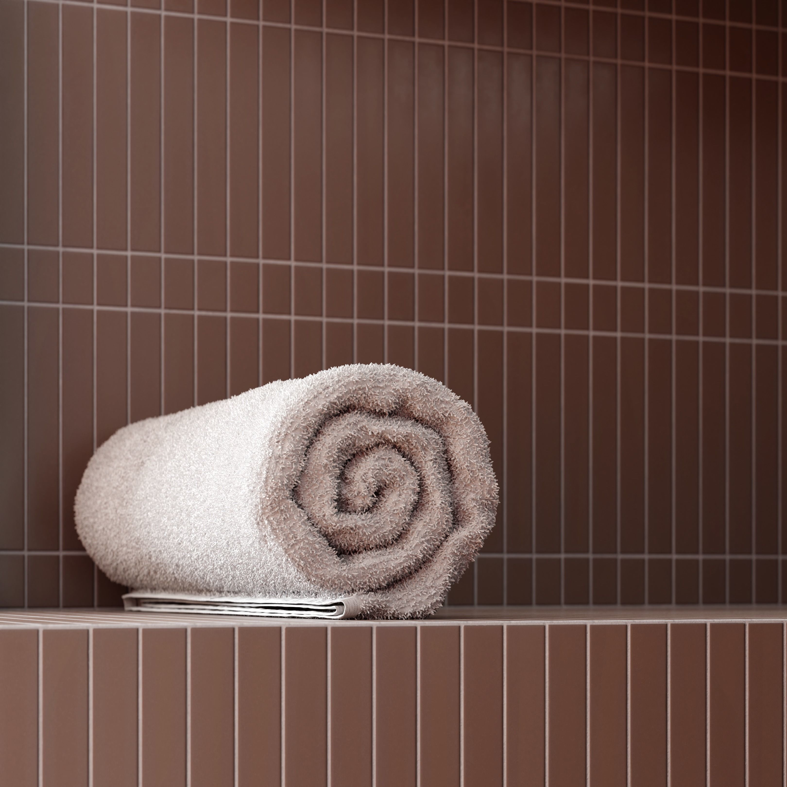 Rolled towel - photorealistic for archviz 3D model_3