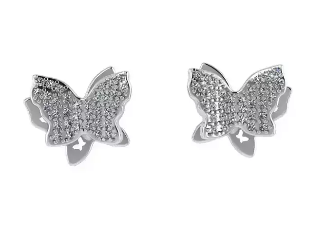 Beautiful butterfly earrings 2400 3D print model