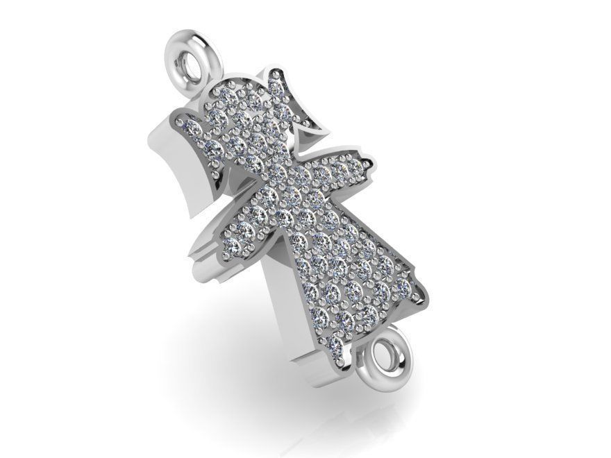 Girl and boy pendant 2401 3D print model 3D print model_2