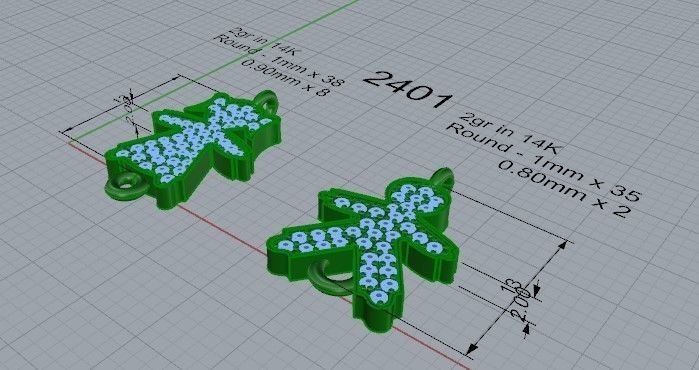 Girl and boy pendant 2401 3D print model 3D print model_5