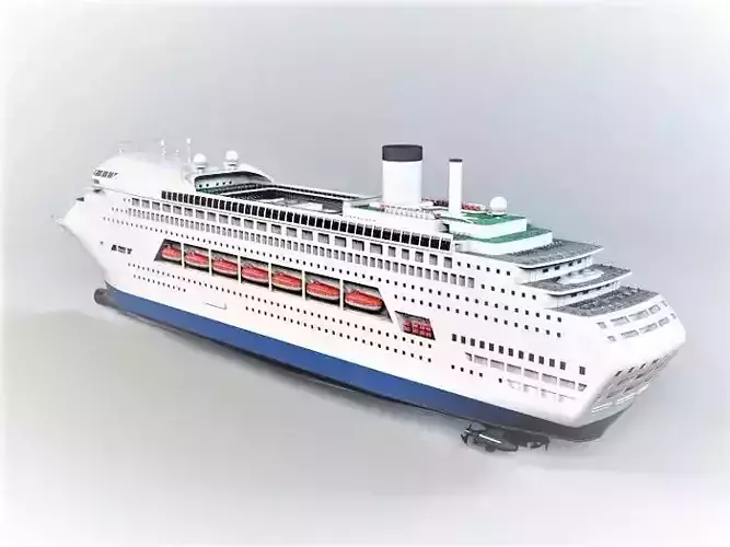 Luxury Cruise Ship 3D Model-16