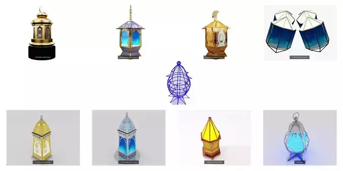 Ramadan lantern fanous Mega G9 3D Model Collection