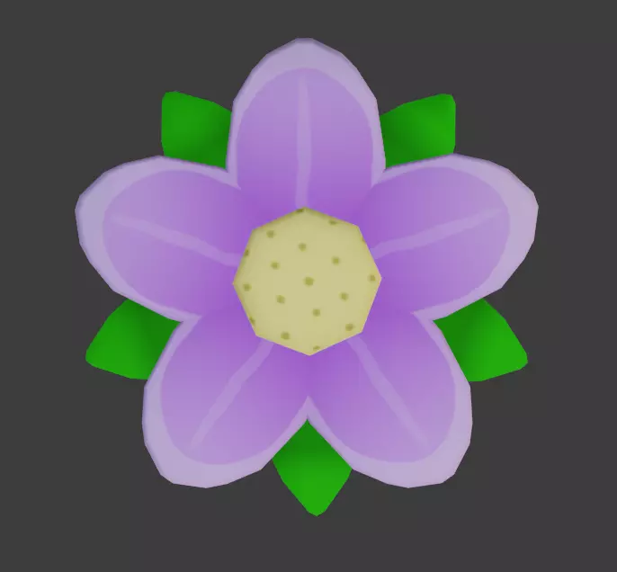 Purple Flower 1 Free 3D model