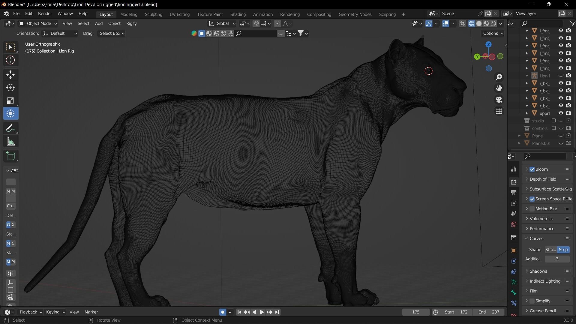 Young Lion 3d Blender model 3D model_13