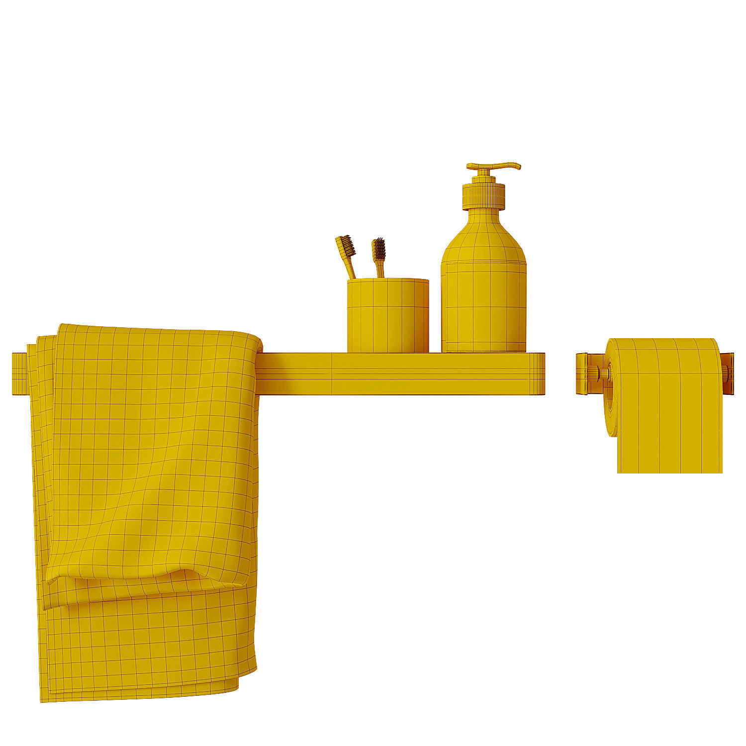 Decorative bathroom set 10 3D model_11