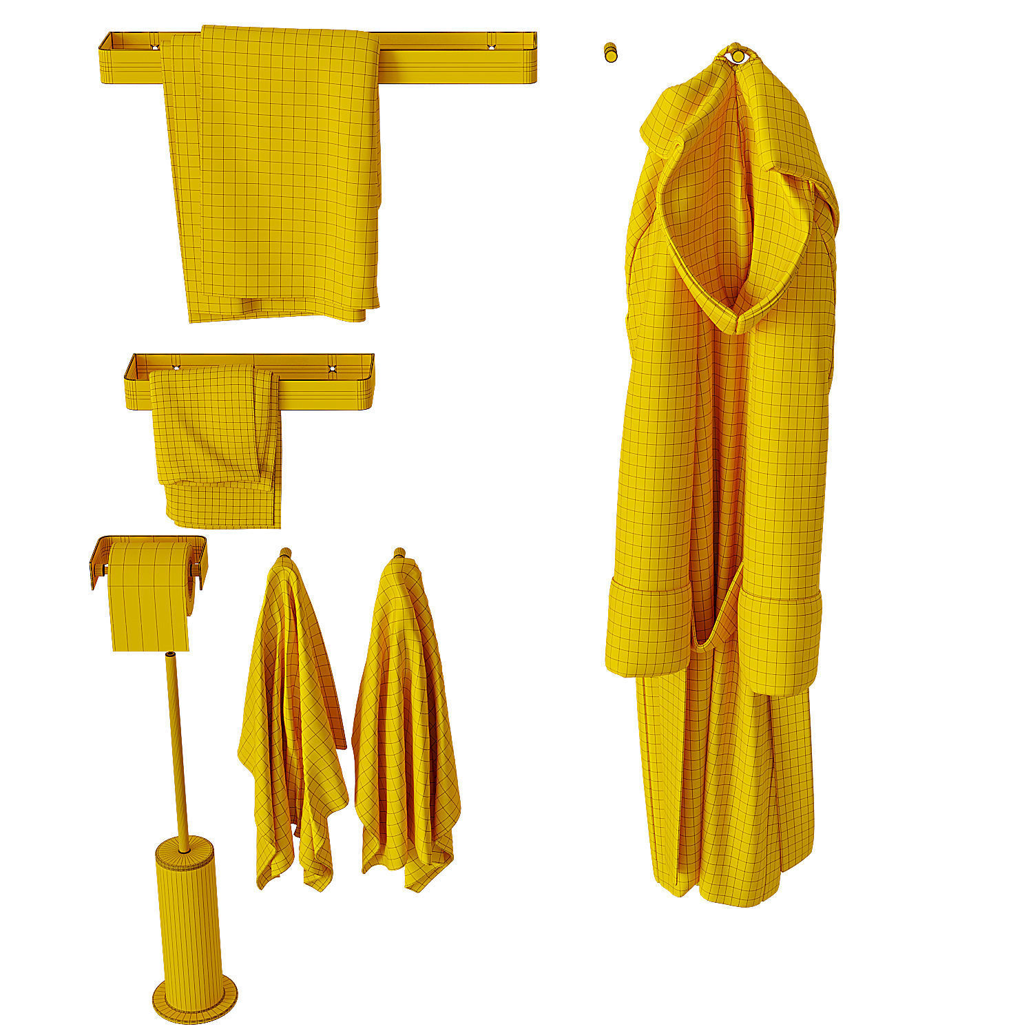 Decorative bathroom set 10 3D model_9