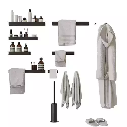 Decorative bathroom set 10 3D model