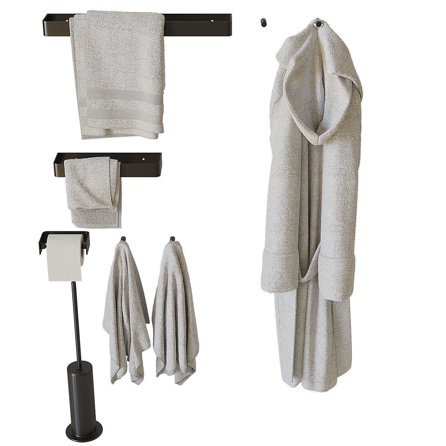 Decorative bathroom set 10 3D model_6