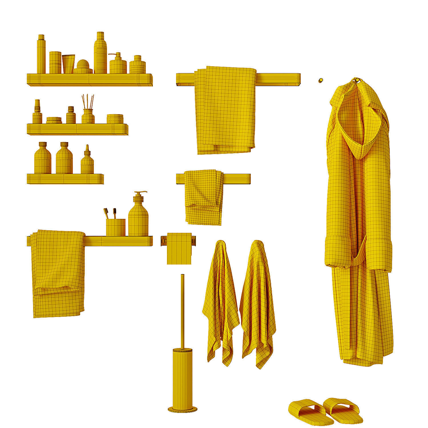 Decorative bathroom set 10 3D model_8