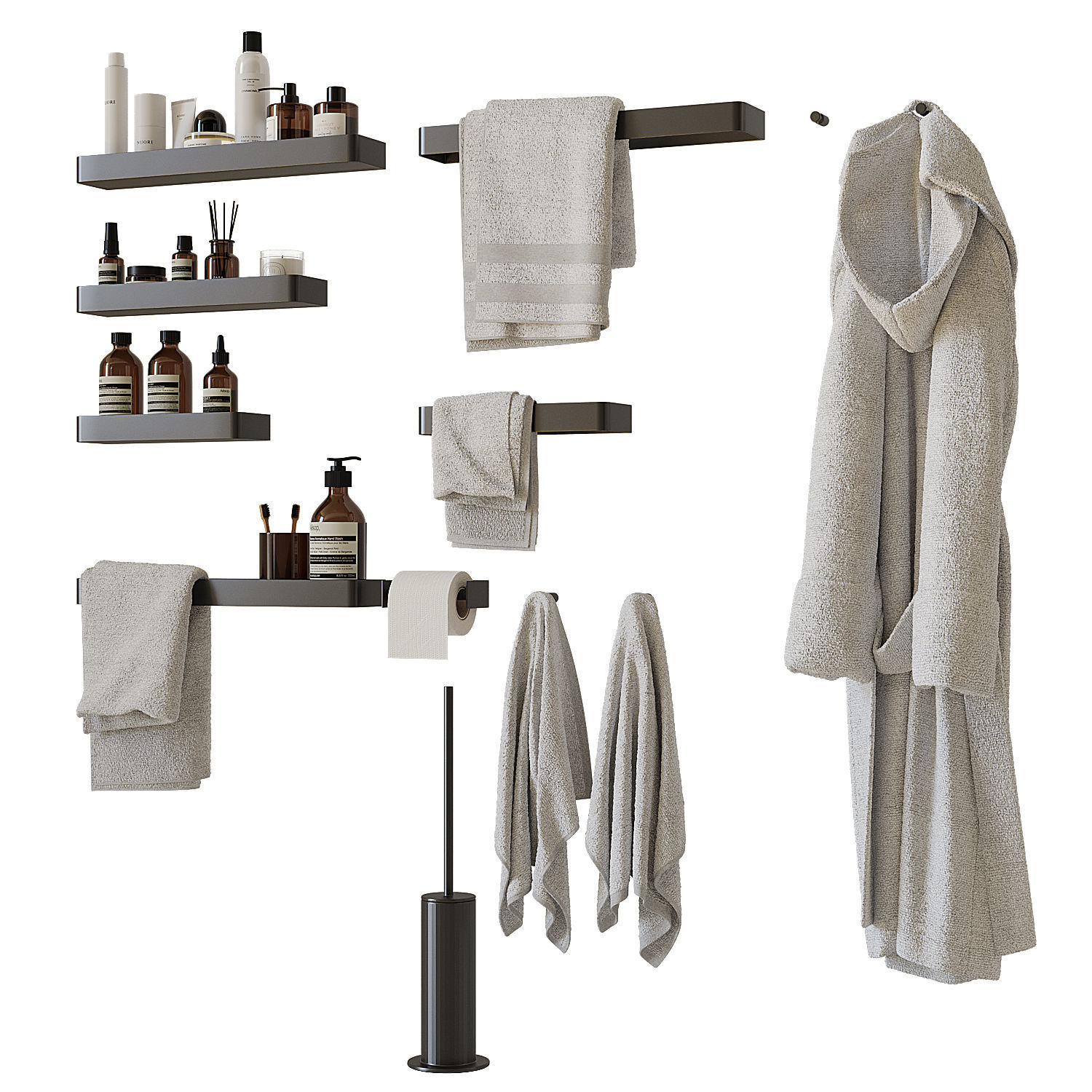 Decorative bathroom set 10 3D model_1