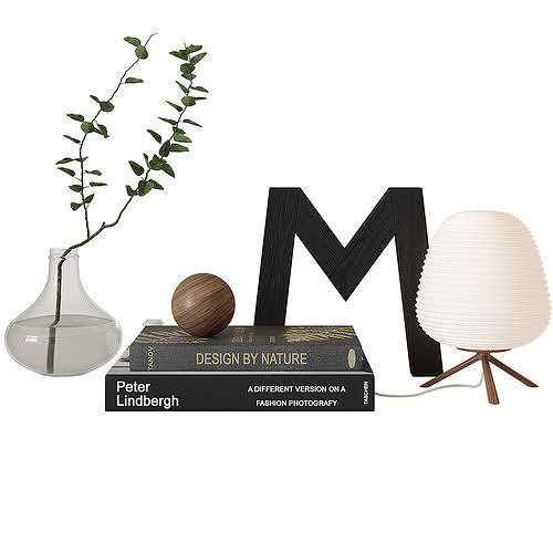 Decorative set on chest of drawers 3D model