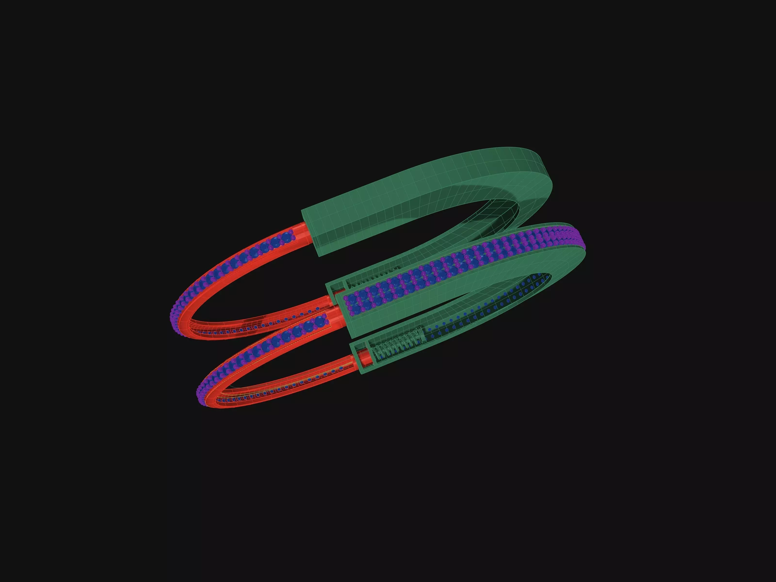 Bracelet Tiffany Lock Two Versions 3D print model_0